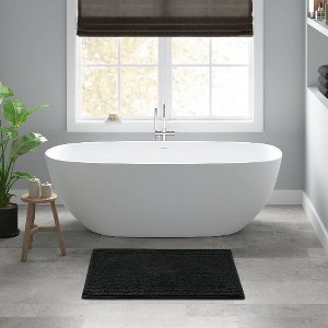 Kumasinova Plush Cotton Bathroom Rug, 3000 GSM Reversible Bath Rug, Tufted Washable Rug, Non-Slip Area Rug, Door Mat - 1 of 4
