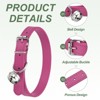 Unique Bargains Dog Collar with Bell Adjustable Buckle PU Leather Dog Collars - 3 of 4