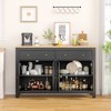 Storage Cabinet, Kitchen Sideboard, 2 Drawers And 4 Doors, Farmhouse Coffee Bar Cabinet, Wooden Storage Cabinet, for Kitchen, Living Room - 4 of 4
