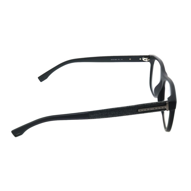 Hugo Boss BOSS0985 003 Unisex Rectangle Eyeglasses Matte Black 55mm, 3 of 4