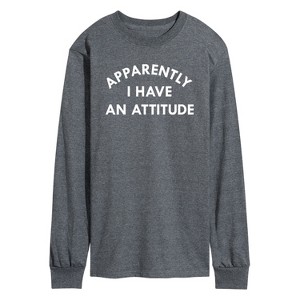 Men's - Instant Message - Apparently I Have an Attitude Long Sleeve Graphic T-Shirt - 1 of 4