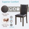 Sapphtopaz Modern Dining Chairs Set of 4 with High Backrest PU Upholstered Dining Room Chair with Wood Legs Kitchen Chair for Kitchen,Dining Room - 3 of 4