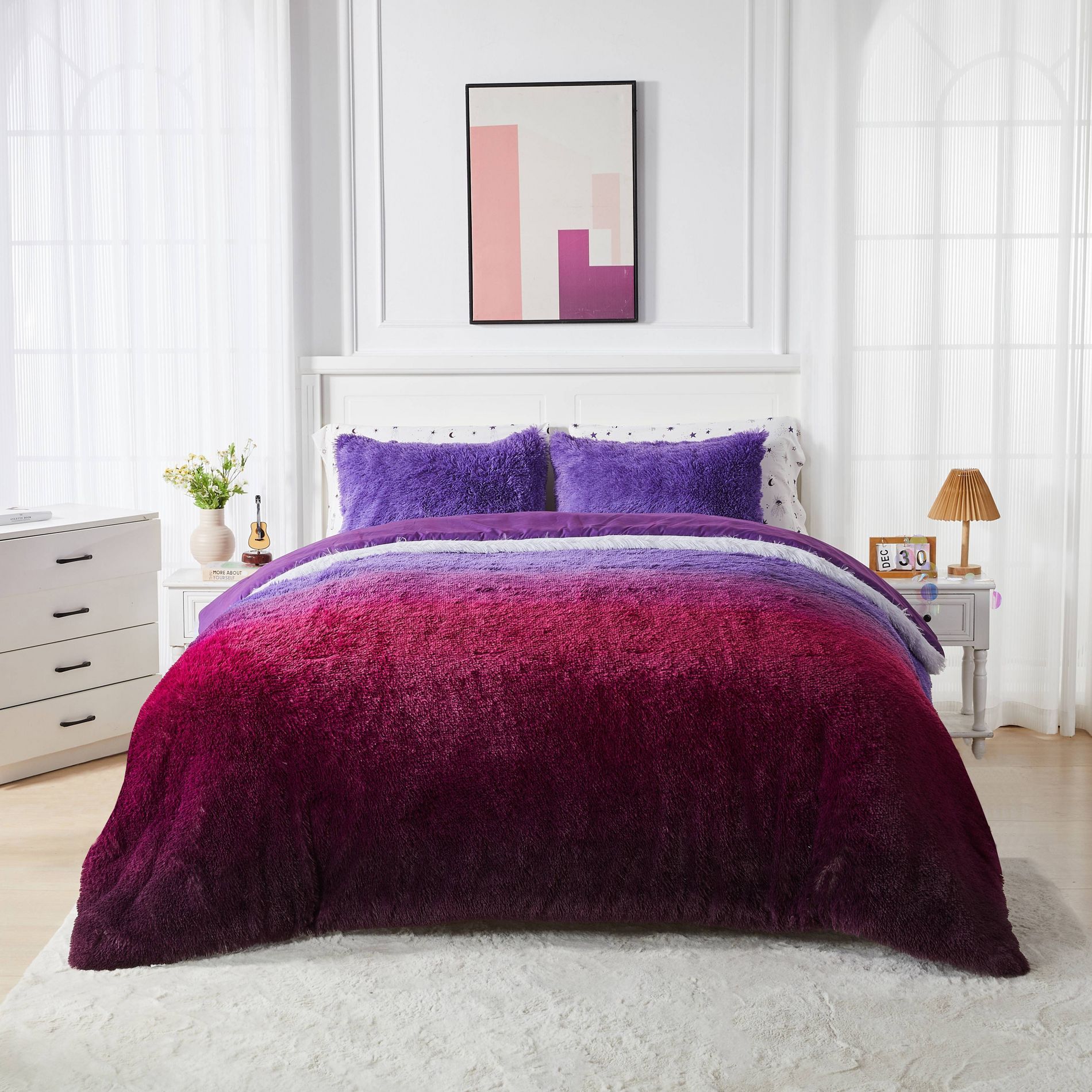 Celestial Garden Full/Queen Faux Fur Comforter