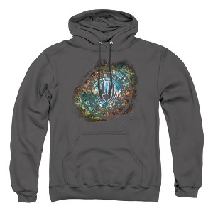 Battlestar Galactica (New) Emblem Knock-Out Adult Pull-Over Hoodie - 1 of 4
