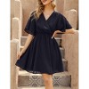 Women's Floral Dress Casual Short Sleeve Sundress Swing A Line Maxi Dresses - 4 of 4