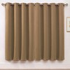 Kate Aurora Set of 2 Thermal Room Darkening Grommet Top Curtains For Small Windows - 63 in. Long - Taupe - 2 of 3