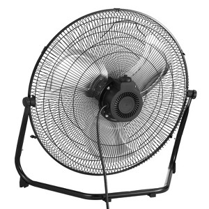 VEVOR Floor Fan, 3 Speeds High Velocity Heavy Duty 20 Inch Industrial Fan, 4800 CFM 360° Adjustable Tilt 21.33 ft/sec Airflow Large Metal Fan, Black - 1 of 4