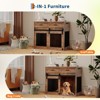 Wooden Dog Crate End Table - 44.5'' Furniture-Style Kennel w/ Barn Door & Storage Drawer for Small/Medium Dogs - 4 of 4