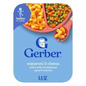 Gerber Baby Food Macaroni & Cheese with Seasoned Peas and Carrots Toddler Meals - 6.6oz - 1 of 4