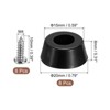 Unique Bargains Non-Slip Rubber Bumper Feet with Stainless Steel Washer Screws - 2 of 4