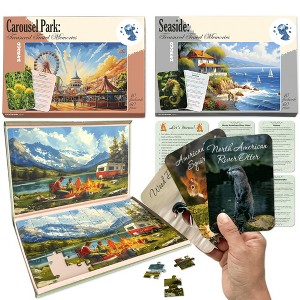 QUOKKA 60 Pieces Dementia Puzzles for Elderly - 3SET Large Piece Puzzles for Seniors - 9 Memory Flashcards with Facts - 1 of 4