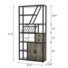 Wine Bar Cabinet with LED Lights & Power Outlets, Tall Coffee Bar Station with Wine Rack, Microwave Stand for Kitchen, Living Room - 3 of 4