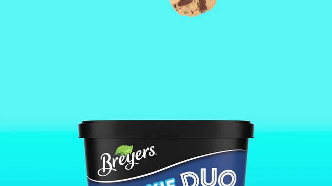Breyers Cookie Duo Cookies &#38; Cream + Chocolate Chip Cookie Frozen Dairy Dessert - 48oz, 2 of 8, play video