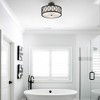 Crystorama Lighting Graham 3 - Light Semi-Flush Mount in  Matte Black - 3 of 4
