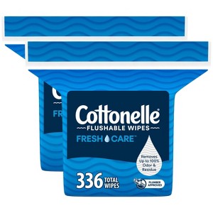 Cottonelle Flushable Wet Wipes - 1 of 4