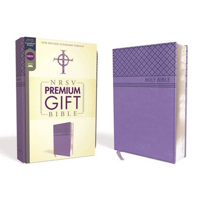 Nrsv, Premium Gift Bible, Leathersoft, Purple, Comfort Print - by  Zondervan (Leather Bound)