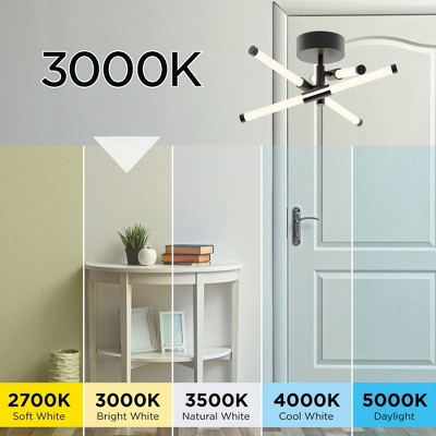 AFX Rusnak 3 - Light Semi-Flush Mount in  Satin Brass