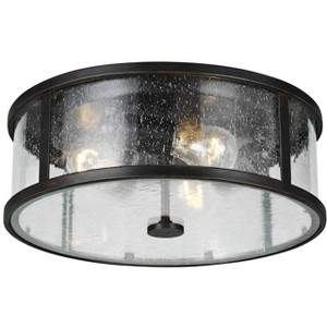 Generation Lighting Dakota 14" Espresso 3-Light Outdoor Ceiling Light - 1 of 3