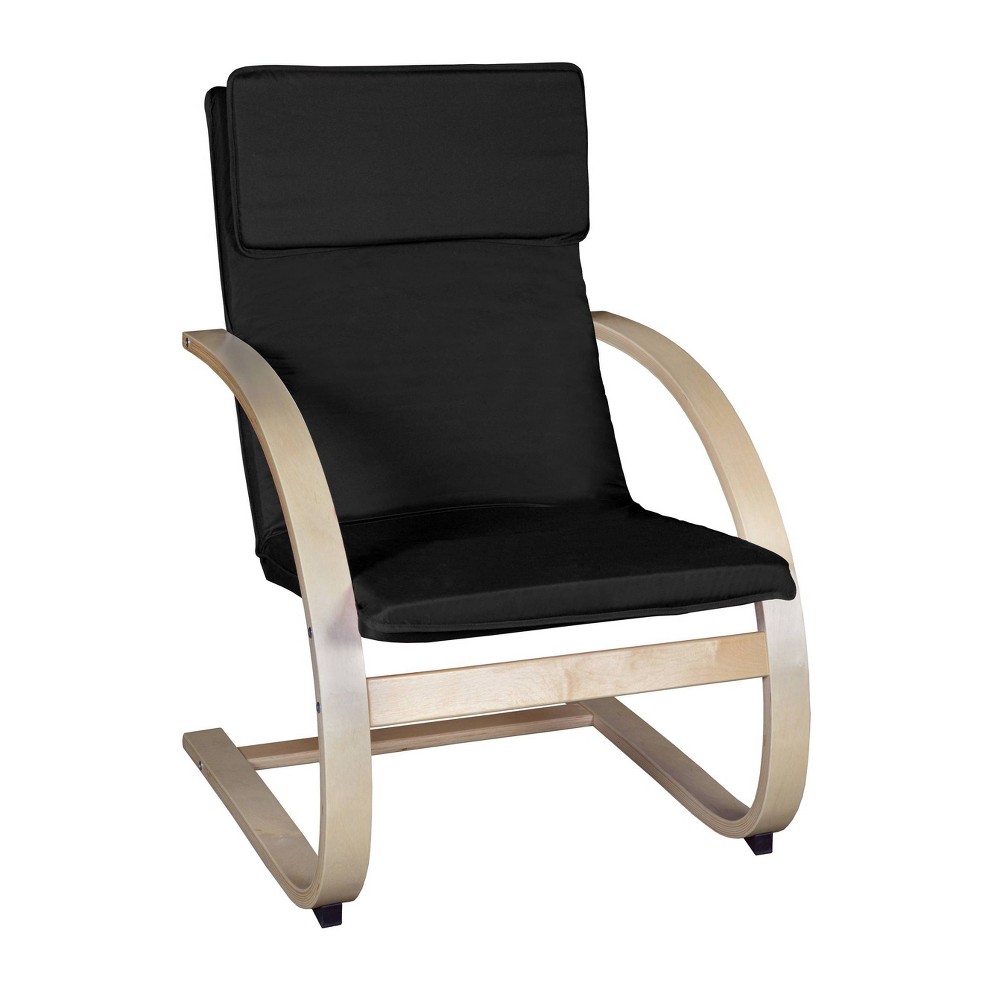 Akita Bentwood Reclining Chair Black - Niche: Cotton Cover, Machine Washable, Home Office Furniture