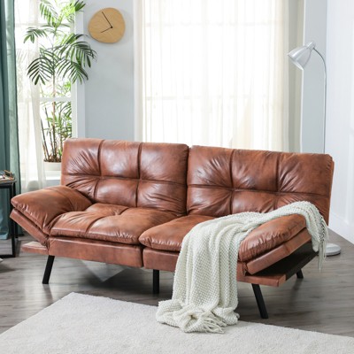 Dyonery 71" Convertible Futon Sofa Bed,Memory Foam Futon Couch,Memory Foam Modern Folding Loveseat Sofa Bed, for Living Room,Office
