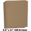 Hamilco Brown Kraft Cardstock Scrapbook Paper 8.5x11" Thick Blank Card Stock Heavy Weight 100 lb Cover - 50 Pack - 2 of 4