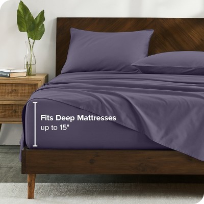 Dusty Purple Organic Cotton Full Bed Sheet Set