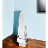 HomeRoots 11" Clear Crystal Obelisk Statue - 2 of 4