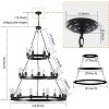 Coucheta Multi-Tier Chandelier Collection - Farmhouse Industrial Style Candle Lights for High Ceiling Living & Dining Rooms - 3 of 4