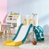 Whisen 5 in 1 Toddler Slide, Indoor Kids Slide Playset with Basketball Hoop, Climber, Gift for Kids - Yellow - 3 of 4