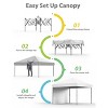 10x10 Pop Up Canopy Tent with Sidewall, One-Button Setup, Adjustable Height, Roller Bag & Sandbags, for Patio, Beach, Garden, Camping & Party Use - 2 of 4