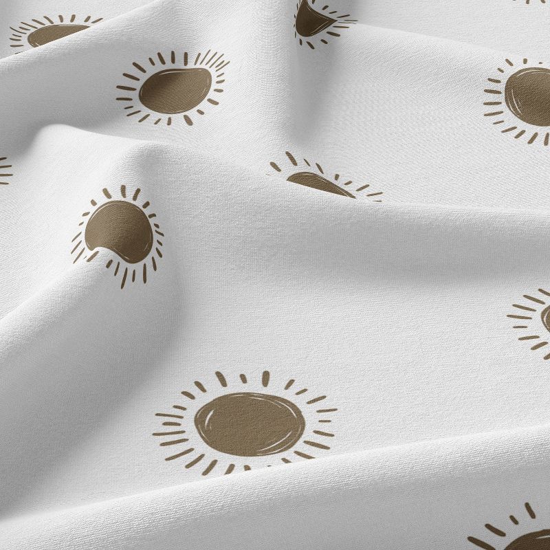Sweet Jojo Designs Gender Neutral Unisex Kids Twin Sheet Set Boho Sun White and Brown 3pc, 5 of 7