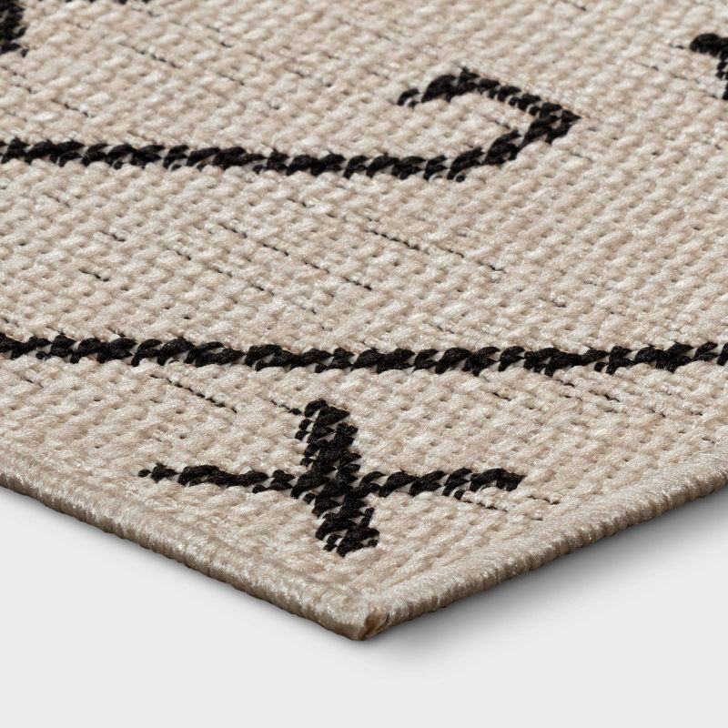 Linear Global Outdoor Rug Ivory/Black - Threshold™, 4 of 6