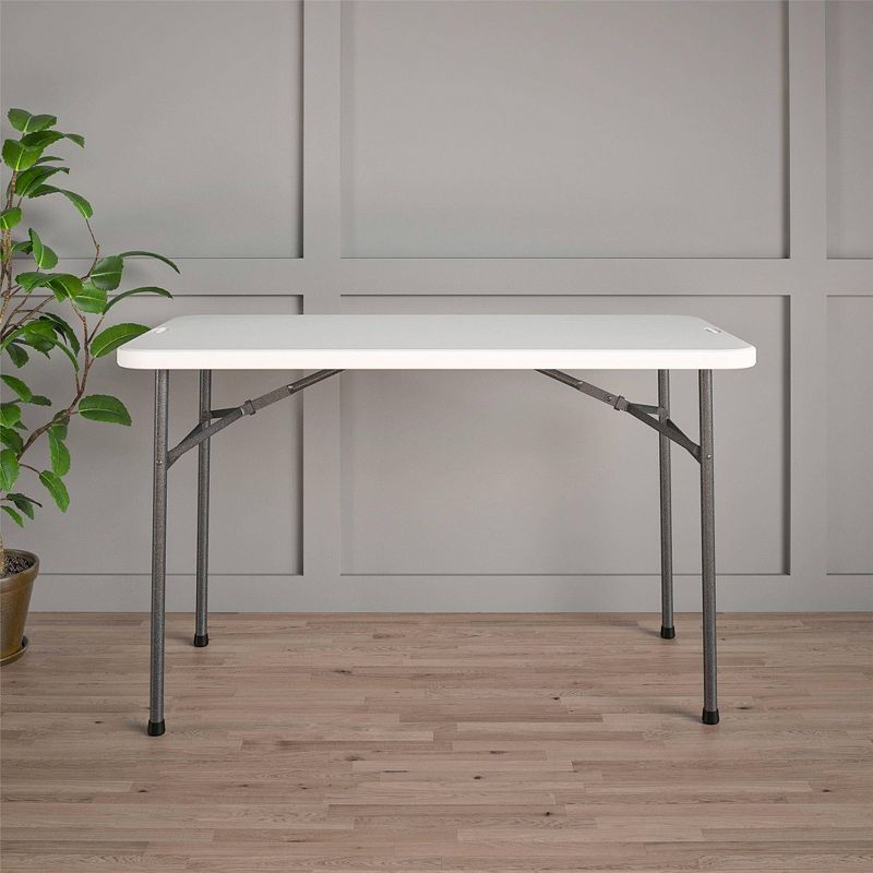 4&#39; Straight Folding Multi-Purpose Utility Table White - Room &#38; Joy, 6 of 7