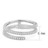 Slickblue Women's Stainless Steel CZ Ring - Polished Finish, Clear Synthetic Stone, Lightweight Band, Sizes 5-10 - 3 of 4