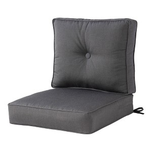 2pc Sunbrella Outdoor Deep Seat Cushion Set - Kensington Garden - 1 of 4