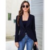 Clearlove Women's Casual Long Sleeve Ruffled Front Office Cardigan Blazer Work Office Cardigan Suit Jackets - 4 of 4