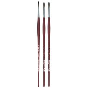 da Vinci COLLEGE Student Brush, Synthetic, Acrylic & Oil, Round, Series 8730, Size 8, Pack of 3 - 1 of 3