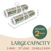 Hastings Home Gift Wrapping Paper Storage Bags With Handles - Clear/White, Set of 2 - 2 of 4