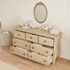 Drawer Dresser, Modern Fluted Dressers for Bedroom with Wood Top, Wooden Dresser & TV Stand,Clothes Storage for Living Room,Hallway - 3 of 4