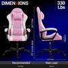 Bosmiller Ergonomic Gaming Chair Racing Style Office Chair, Computer Desk Chair, Swivel Reclining PU Leather PC Gamer Chair - 3 of 4