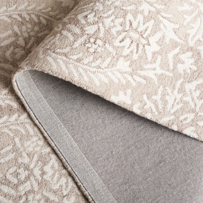 Ivory Hand-Tufted Wool Floral 4' x 6' Rug