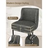 Bar Stools Set of 2, Modern Counter Height Bar Stools with Backrest Faux Leather Double Upholstered Barstools with Metal Frames for Kitchen Island - 4 of 4