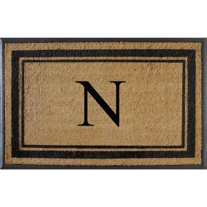 A1HC Rubber & Coir Flocked Doormat 30"x48", Anti-Shed, Heavy Duty for Front Door Monogrammed Mat - 1 of 4