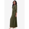 Jessica London Women's Plus Size Stretch Knit Faux Wrap Maxi Dress - 4 of 4