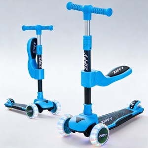 Ziffy 2-in-1 Toddler Kick Scooter for Kids 3-5 6-12, 3-Wheel LED