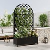 NAYSAYE Planter Box Raised Garden Bed with Trellis and Wheels for Patio and Outdoor Gardening, Black, 35.43"*15.74"*73.21" - 2 of 4