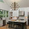 Baoure Black Farmhouse Candle Chandelier Round Rustic Modern Light Fixture High Ceiling Chandeliers 50 Light 40in for Living Room Dining Room Foyer - 2 of 4