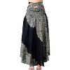 Women's Boho Maxi Skirt - Floral Print Long Flowy Skirt Hippierose Black - 2 of 4