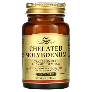 Solgar Chelated Molybdenum, 150 mcg, 100 Tablets - 1 of 2