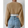 Womens Cardigan Long Sleeve Open Front Sweater Shrug Midweight Cozy Bolero for Winter Cable Knit Ribbed Cuff Sweater Cardigan - 2 of 4